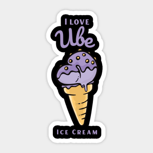 I Love Ube Ice Cream Sticker